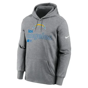 Los angeles chargers nike performance pullover hoodie Heather gray M