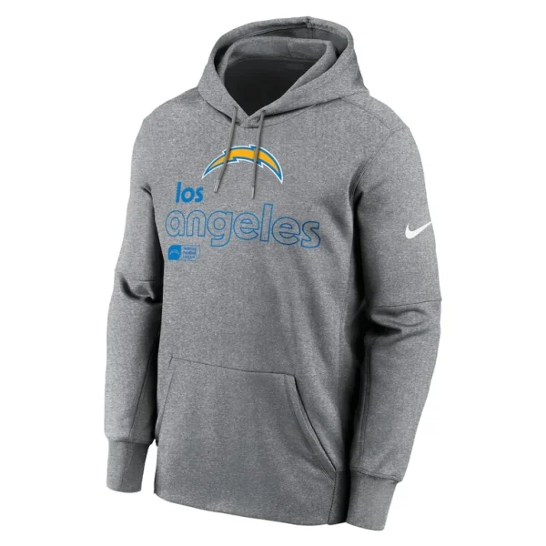 Los angeles chargers nike performance pullover hoodie Heather gray M