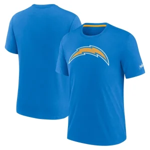 Los angeles chargers nike playback logo tri blend t shirt Powder blue