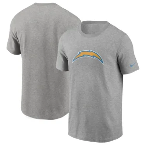 Los angeles chargers nike primary logo t shirt Heathered gray
