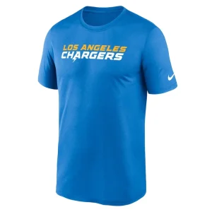 Los angeles chargers nike primetime legend wordmark performance t shirt Powder blue M