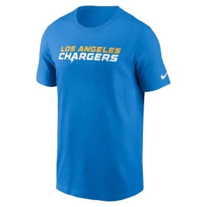 Los angeles chargers nike primetime wordmark essential t shirt Powder blue M