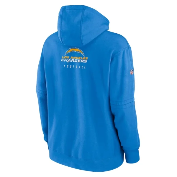 Los angeles chargers nike sideline club fleece pullover hoodie Powder blue L