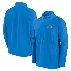 Los angeles chargers nike sideline coach half zip jacket Powder blue