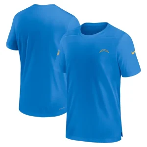 Los angeles chargers nike sideline coach performance t shirt Powder blue