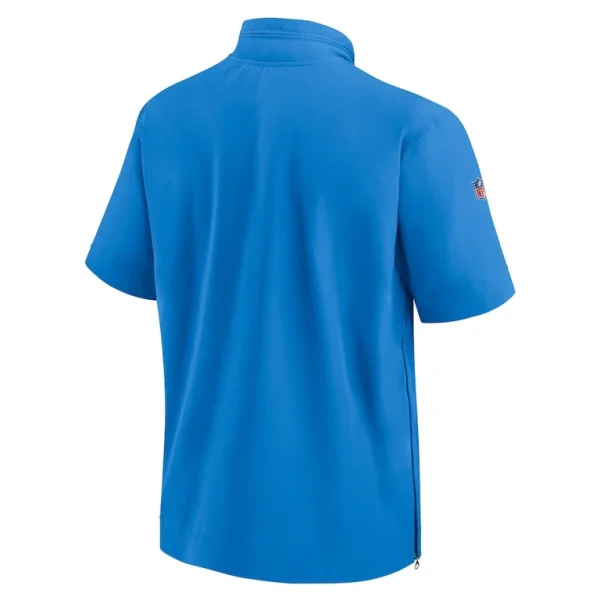 Los angeles chargers nike sideline coach short sleeve hoodie quarter zip jacket Powder blue L