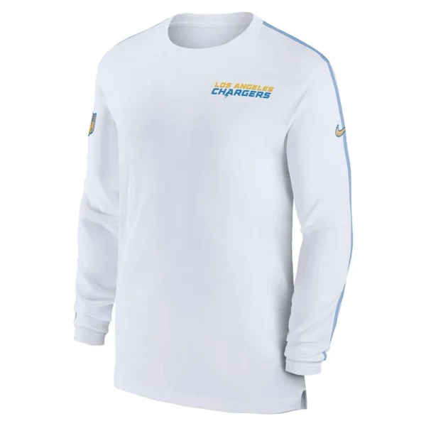 Los angeles chargers nike sideline coach uv performance long sleeve t shirt White M