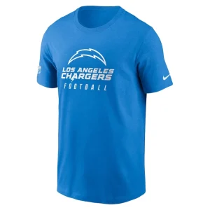 Los angeles chargers nike sideline performance t shirt Powder blue M