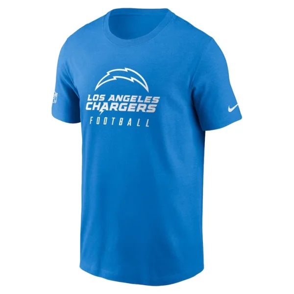Los angeles chargers nike sideline performance t shirt Powder blue M