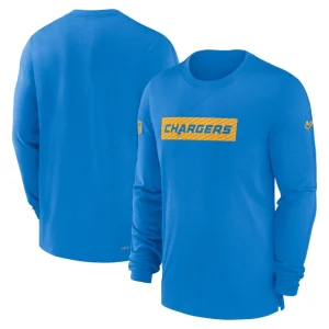 Los angeles chargers nike sideline player performance long sleeve t shirt Powder blue