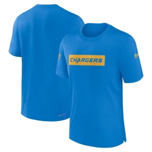 Los angeles chargers nike sideline player performance t shirt Powder blue