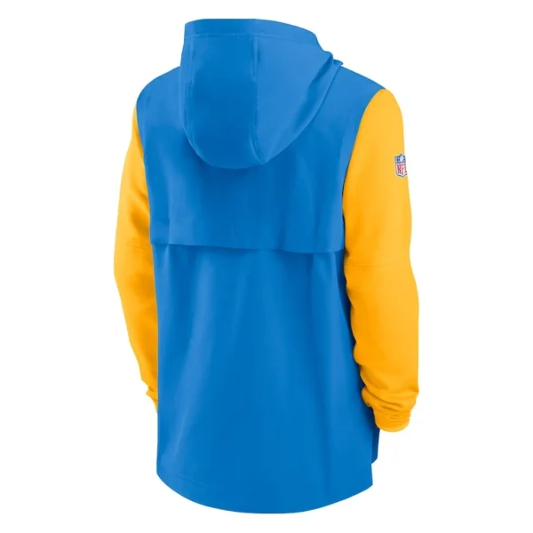 Los angeles chargers nike sideline player quarter zip hoodie Powder bluegold L