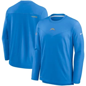 Los angeles chargers nike sideline team performance pullover sweatshirt Powder blue