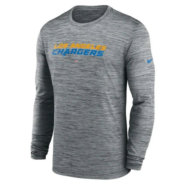Los angeles chargers nike sideline team velocity performance long sleeve t shirt Heather gray M