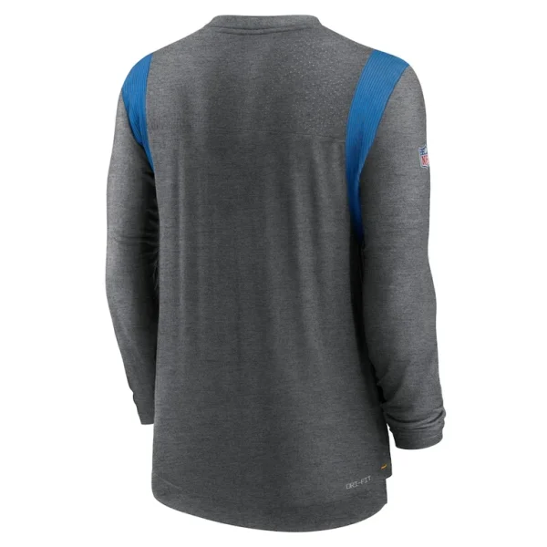 Los angeles chargers nike sideline tonal logo performance player long sleeve t shirt Charcoal L