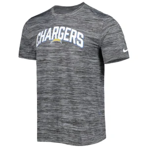 Los angeles chargers nike sideline velocity athletic stack performance t shirt Heather gray M