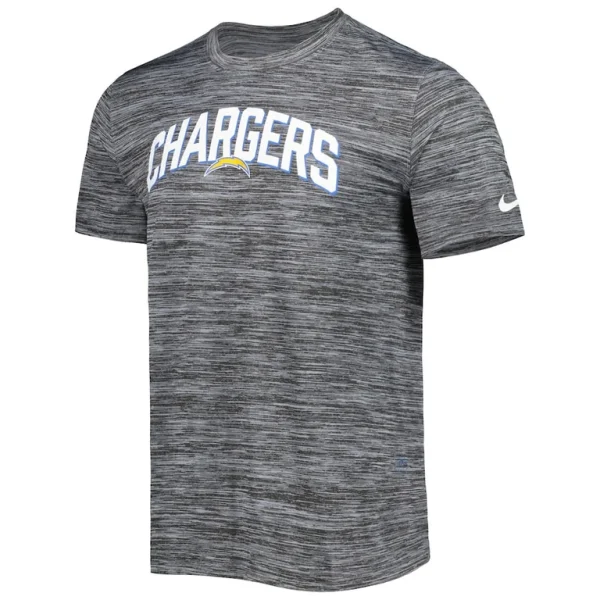 Los angeles chargers nike sideline velocity athletic stack performance t shirt Heather gray M