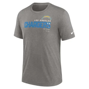 Los angeles chargers nike team tri blend t shirt Heather charcoal M