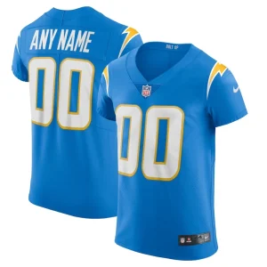 Los angeles chargers nike vapor elite custom jersey Powder blue