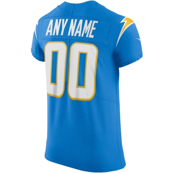Los angeles chargers nike vapor elite custom jersey Powder blue 48