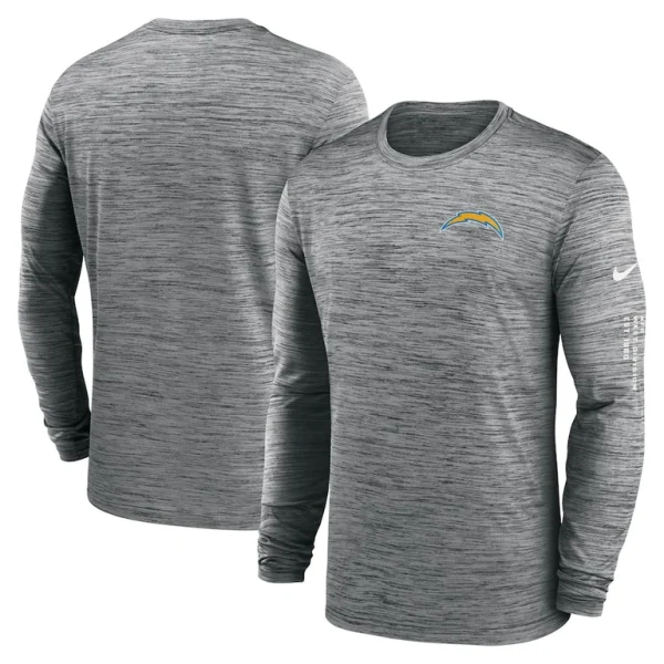 Los angeles chargers nike velocity long sleeve t shirt anthracite Multi