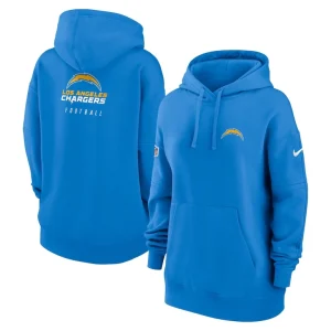 Los angeles chargers nike womens 2023 sideline club fleece pullover hoodie Powder blue