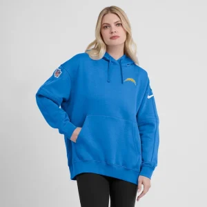 Los angeles chargers nike womens 2023 sideline club fleece pullover hoodie Powder blue L