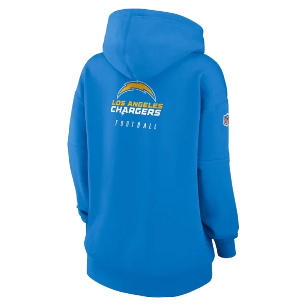 Los angeles chargers nike womens 2023 sideline club fleece pullover hoodie Powder blue M