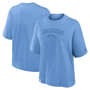 Los angeles chargers nike womens arch boxy t shirt Powder blue