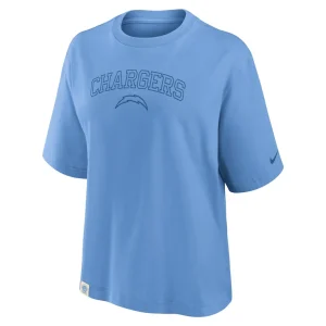 Los angeles chargers nike womens arch boxy t shirt Powder blue M
