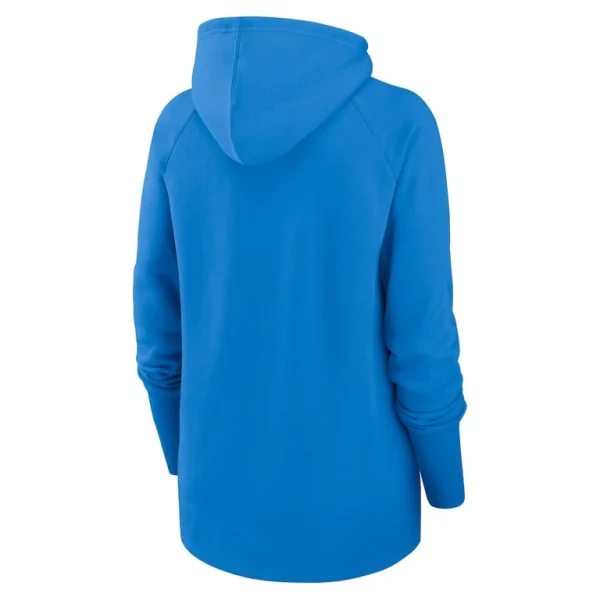 Los angeles chargers nike womens asymmetrical raglan full zip hoodie Powder blue M