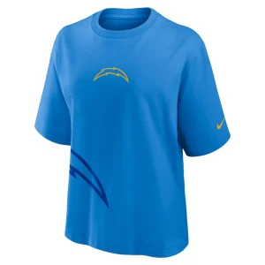 Los angeles chargers nike womens boxy t shirt Powder blue S