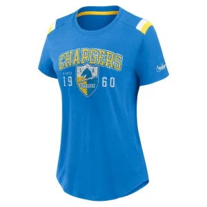Los angeles chargers nike womens historic slub fashion t shirt Heather blue S