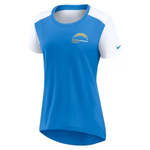 Los angeles chargers nike womens performance fashion t shirt Powder blue S