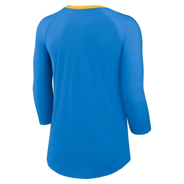 Los angeles chargers nike womens raglan 34 sleeve t shirt Powder blue M