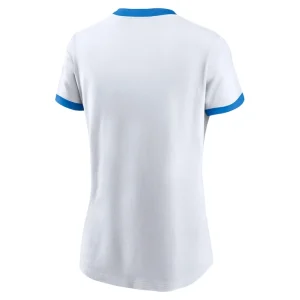 Los angeles chargers nike womens rewind ringer tri blend t shirt White M