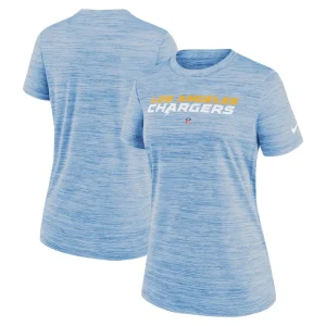 Los angeles chargers nike womens sideline velocity performance t shirt Powder blue