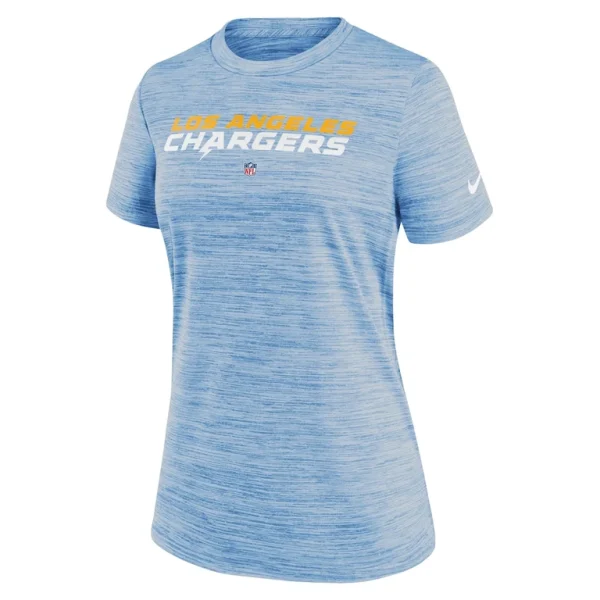 Los angeles chargers nike womens sideline velocity performance t shirt Powder blue S