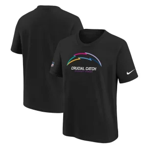 Los angeles chargers nike youth 2024 nfl crucial catch t shirt Black