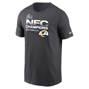 Los angeles rams nike 2021 nfc champions locker room trophy collection t shirt anthracite Multi M
