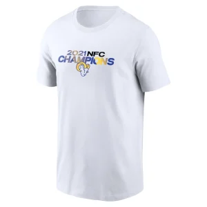 Los angeles rams nike 2021 nfc champions roster t shirt White M