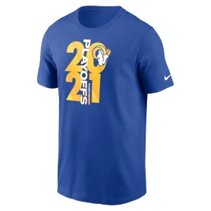 Los angeles rams nike 2021 nfl playoffs bound t shirt Royal M