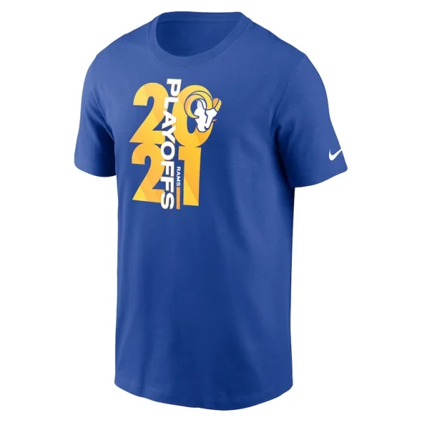 Los angeles rams nike 2021 nfl playoffs bound t shirt Royal M