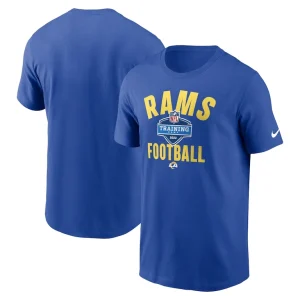 Los angeles rams nike 2022 training camp athletic t shirt Royal