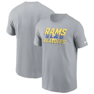 Los angeles rams nike 2023 nfl playoffs iconic t shirt Gray