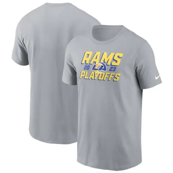 Los angeles rams nike 2023 nfl playoffs iconic t shirt Gray