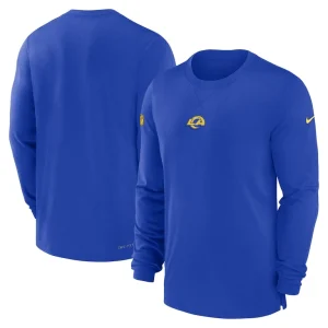 Los angeles rams nike 2023 sideline performance long sleeve t shirt Royal