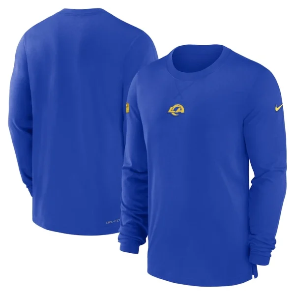 Los angeles rams nike 2023 sideline performance long sleeve t shirt Royal
