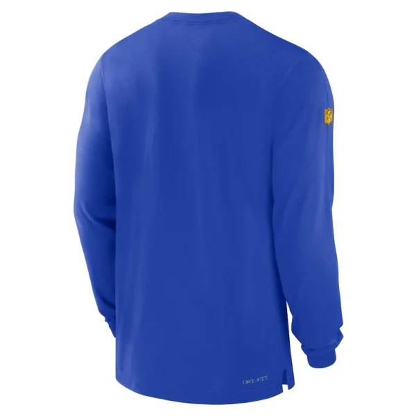 Los angeles rams nike 2023 sideline performance long sleeve t shirt Royal L