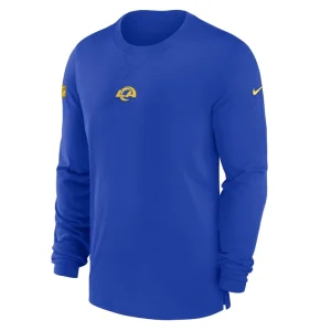 Los angeles rams nike 2023 sideline performance long sleeve t shirt Royal M